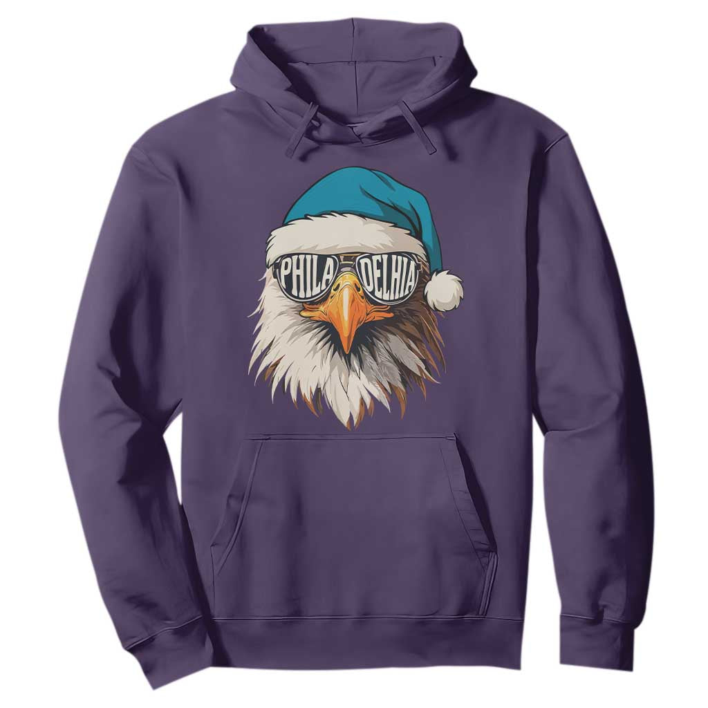 Christmas Football Lover Hoodie Green Santa PFE Game Day TS11 Purple Print Your Wear