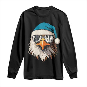 Christmas Football Lover Long Sleeve Shirt Green Santa PFE Game Day TS11 Black Print Your Wear