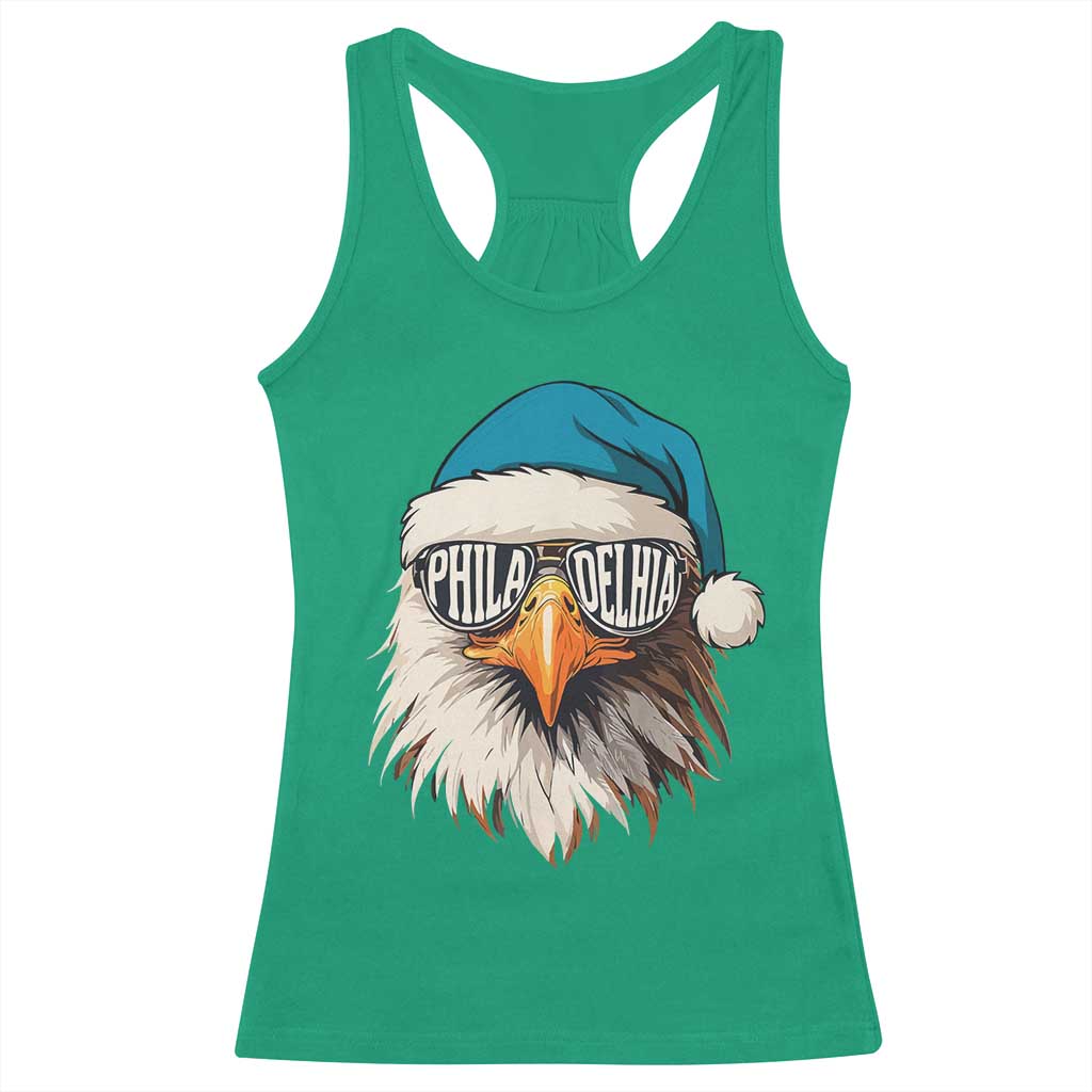 Christmas Philadelphia Fan Racerback Tank Top Santa Eagles Sport Philly Fan Game Day TS11 Irish Green Print Your Wear