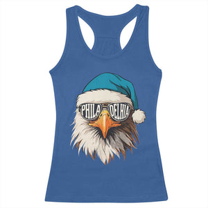 Christmas Philadelphia Fan Racerback Tank Top Santa Eagles Sport Philly Fan Game Day TS11 Royal Blue Print Your Wear