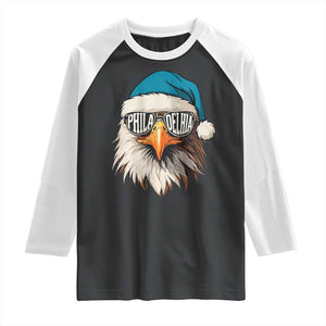 Christmas Football Lover Raglan Shirt Green Santa PFE Game Day TS11 Black White Print Your Wear