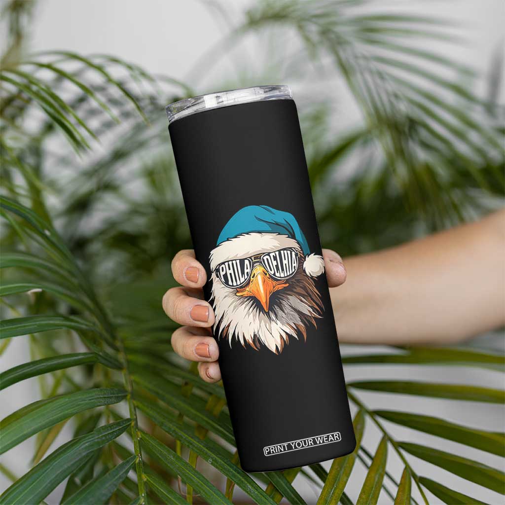 Christmas Football Lover Skinny Tumbler Green Santa PFE Game Day TS11 Print Your Wear