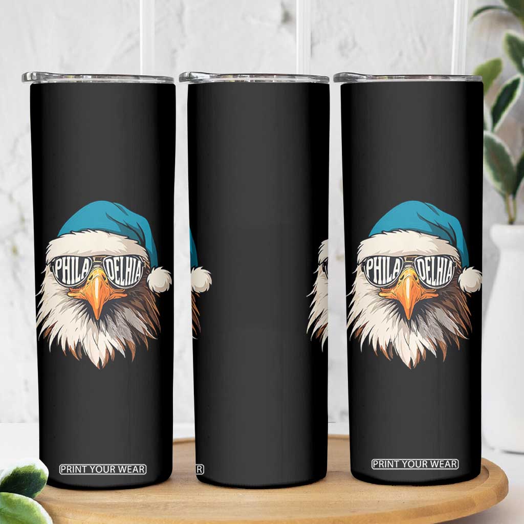 Christmas Football Lover Skinny Tumbler Green Santa PFE Game Day TS11 Print Your Wear