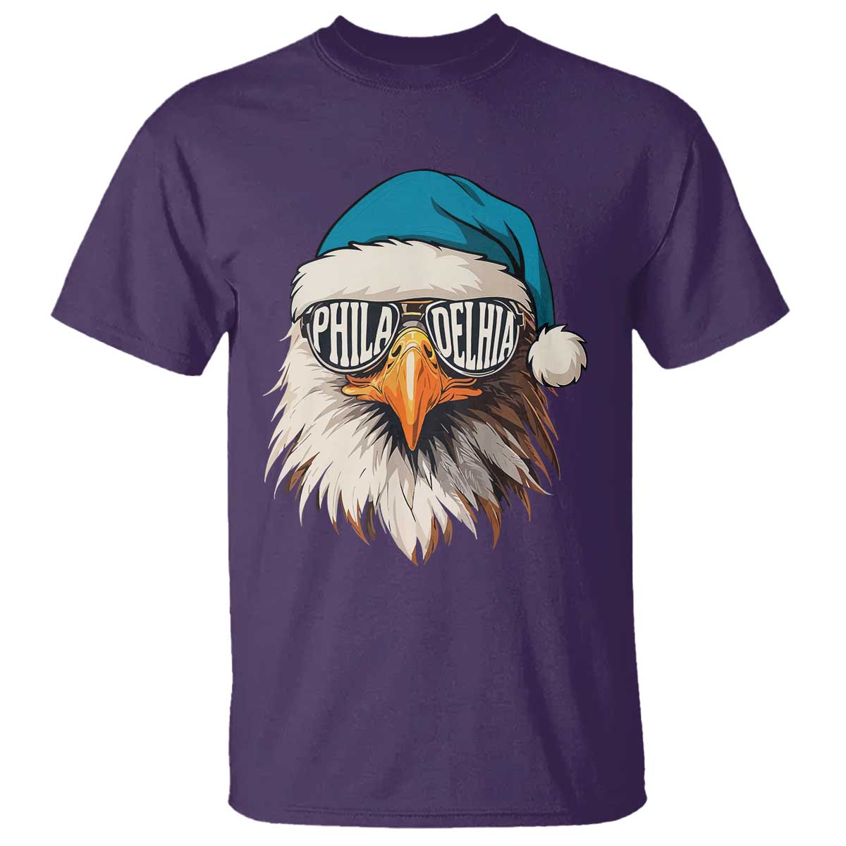 Christmas Philadelphia Fan T Shirt Santa Eagles Sport Philly Fan Game Day TS11 Purple Print Your Wear