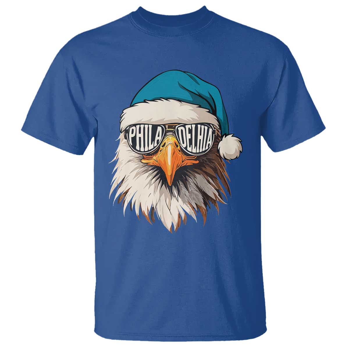 Christmas Philadelphia Fan T Shirt Santa Eagles Sport Philly Fan Game Day TS11 Royal Blue Print Your Wear
