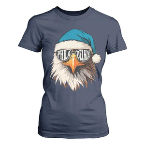 Christmas Philadelphia Fan T Shirt For Women Santa Eagles Sport Philly Fan Game Day TS11 Navy Print Your Wear