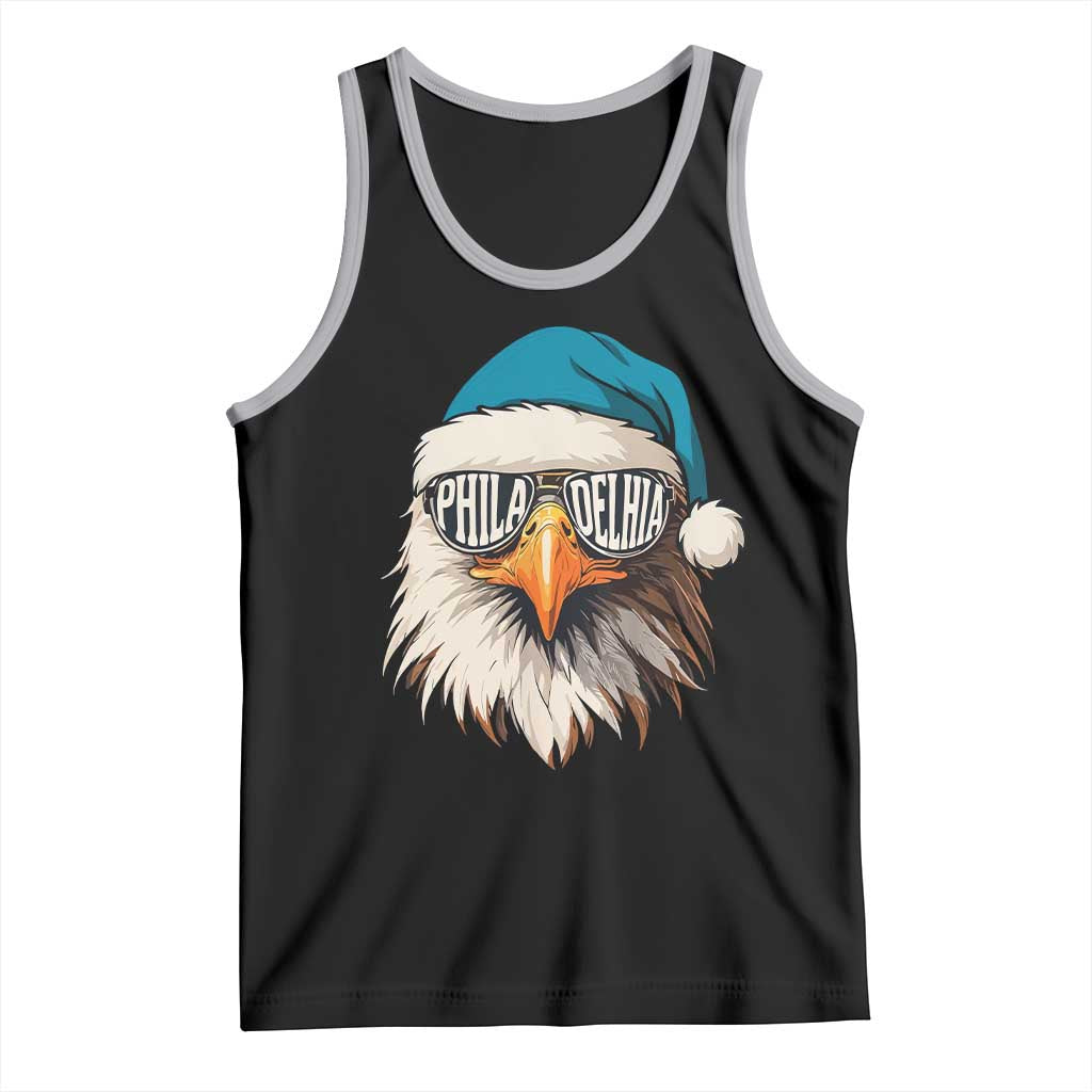 Christmas Philadelphia Fan Tank Top Santa Eagles Sport Philly Fan Game Day TS11 Black Athletic Heather Print Your Wear
