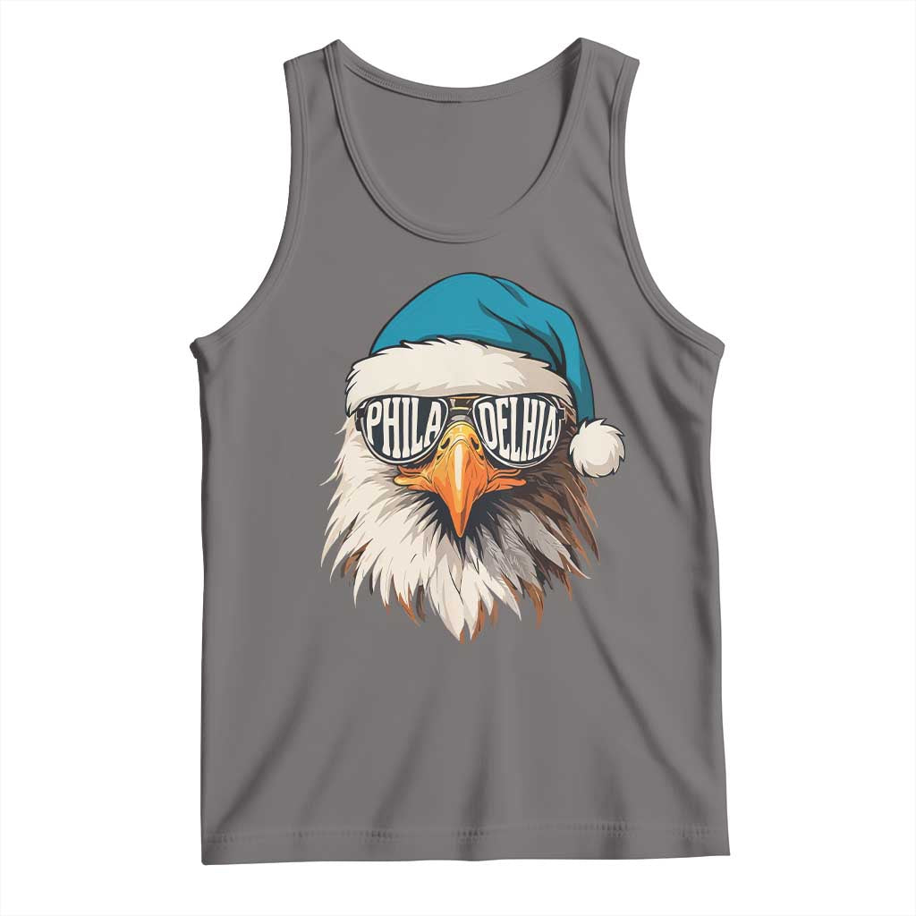 Christmas Philadelphia Fan Tank Top Santa Eagles Sport Philly Fan Game Day TS11 Deep Heather Print Your Wear