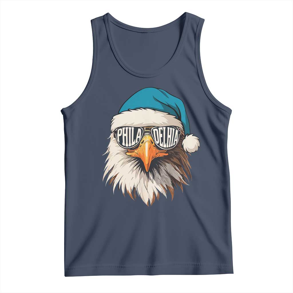 Christmas Philadelphia Fan Tank Top Santa Eagles Sport Philly Fan Game Day TS11 Navy Print Your Wear