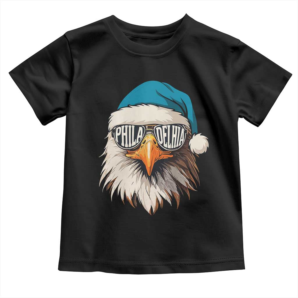 Christmas Philadelphia Fan Toddler T Shirt Santa Eagles Sport Philly Fan Game Day TS11 Black Print Your Wear