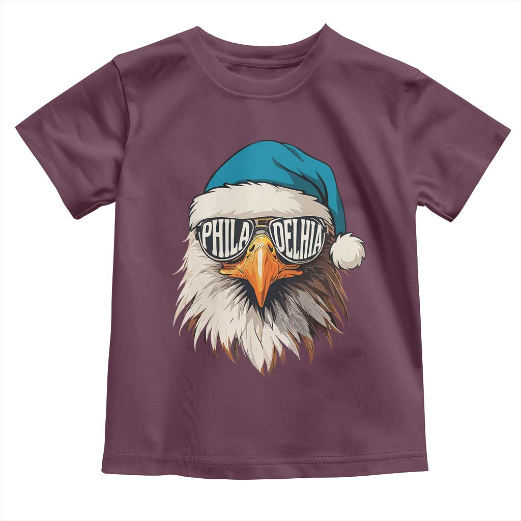 Christmas Philadelphia Fan Toddler T Shirt Santa Eagles Sport Philly Fan Game Day TS11 Maroon Print Your Wear