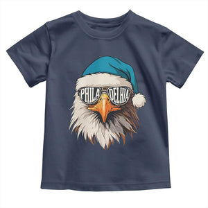 Christmas Philadelphia Fan Toddler T Shirt Santa Eagles Sport Philly Fan Game Day TS11 Navy Print Your Wear
