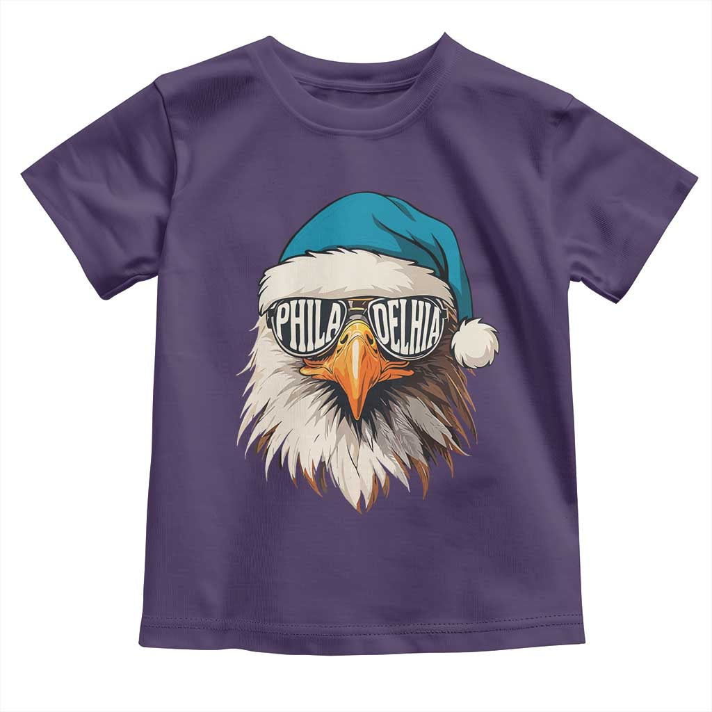 Christmas Philadelphia Fan Toddler T Shirt Santa Eagles Sport Philly Fan Game Day TS11 Purple Print Your Wear