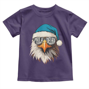 Christmas Philadelphia Fan Toddler T Shirt Santa Eagles Sport Philly Fan Game Day TS11 Purple Print Your Wear