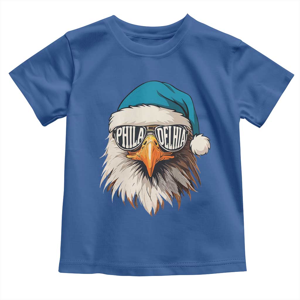 Christmas Philadelphia Fan Toddler T Shirt Santa Eagles Sport Philly Fan Game Day TS11 Royal Blue Print Your Wear