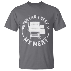 Funny You Can't Beat My Meat T Shirt Vintage Grilling BBQ Chef TS11 Charcoal Print Your Wear