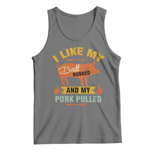 I Like My Butt Rubbed And My Pork Pulled Tank Top Retro Vintage Grilling BBQ TS11 Black Heather Print Your Wear