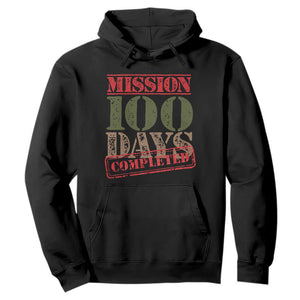 Funny 100th Day Of School Warrior Hoodie Mission 100 Days Completed Sealed TS11 Black Print Your Wear