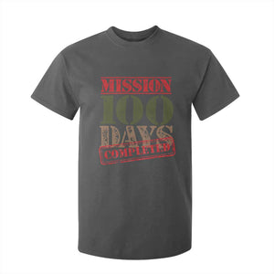 Funny 100th Day Of School Warrior T Shirt For Kid Mission 100 Days Completed Sealed TS11 Dark Heather Print Your Wear