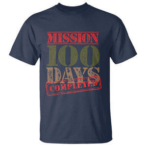 Funny 100th Day Of School Warrior T Shirt Mission 100 Days Completed Sealed TS11 Navy Print Your Wear