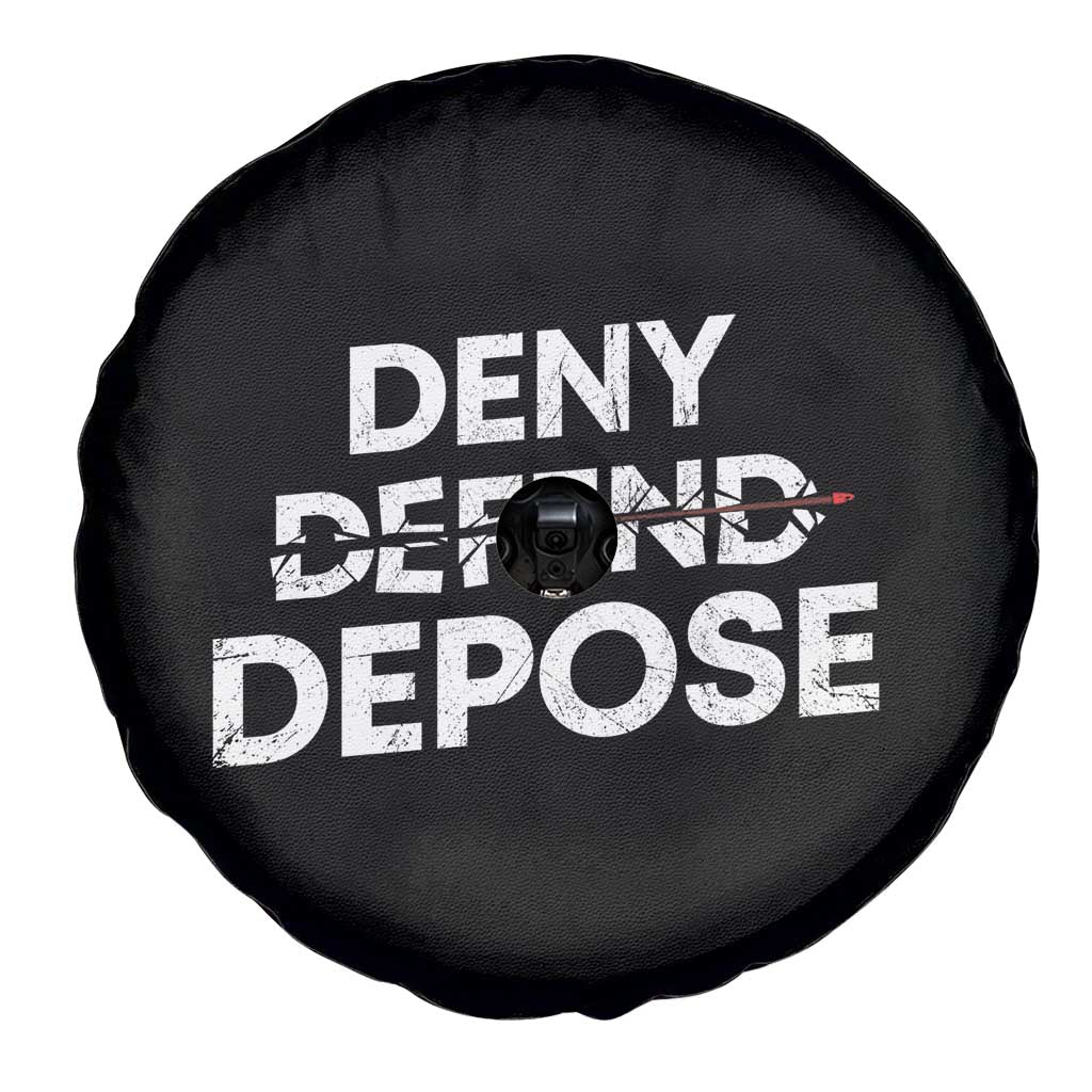 Deny Defend Depose Spare Tire Cover Vintage Shooting Breaks Bullet Through TS11 Print Your Wear