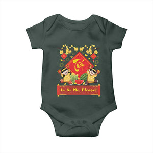 Funny Tet Vietnamese New Year 2025 Baby Onesie Li Xi Me Please Viet Holiday TS11 Print Your Wear