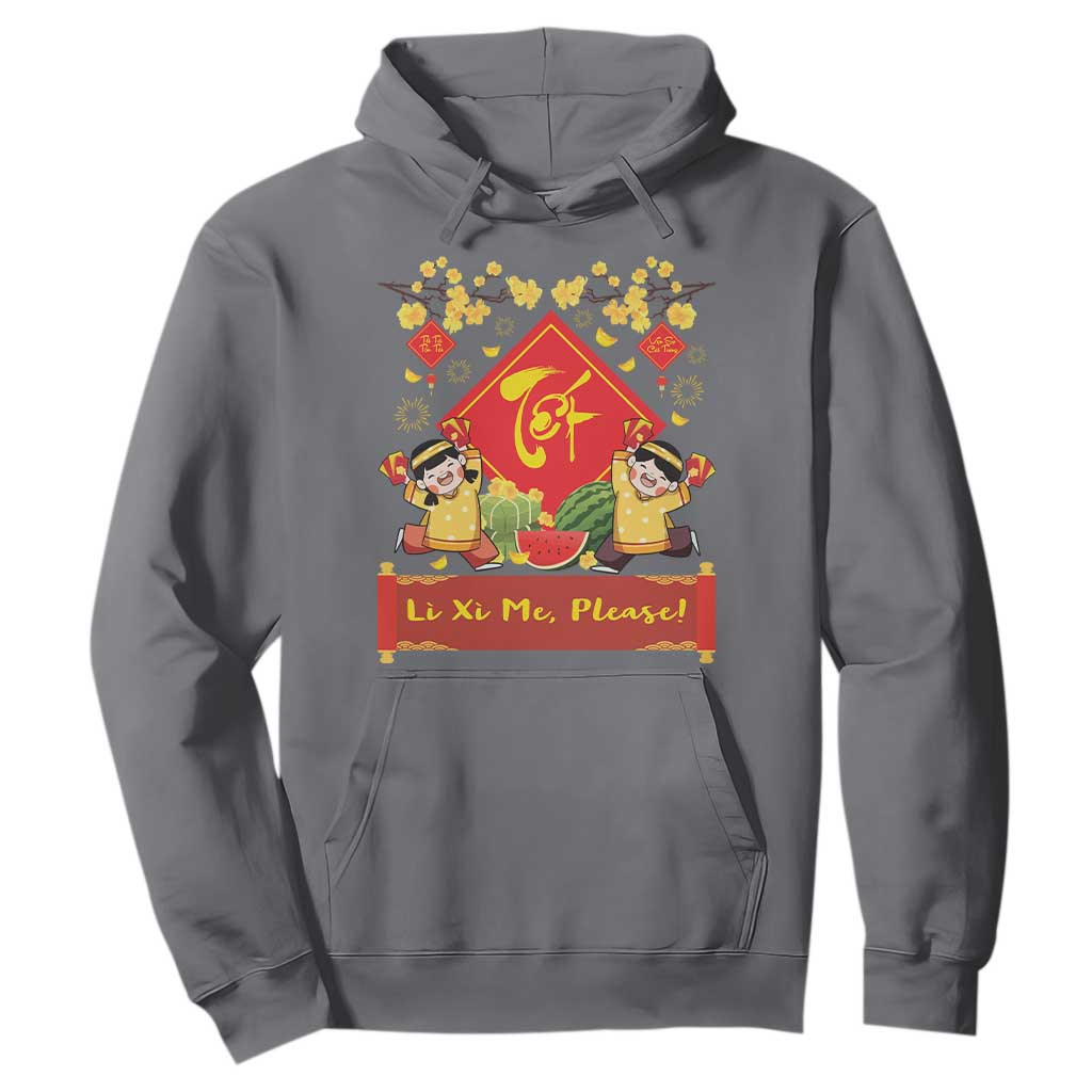 Funny Tet Vietnamese New Year 2025 Hoodie Li Xi Me Please Viet Holiday TS11 Charcoal Print Your Wear