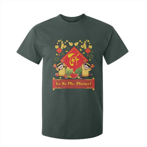 Funny Tet Vietnamese New Year 2025 T Shirt For Kid Li Xi Me Please Viet Holiday TS11 Dark Forest Green Print Your Wear