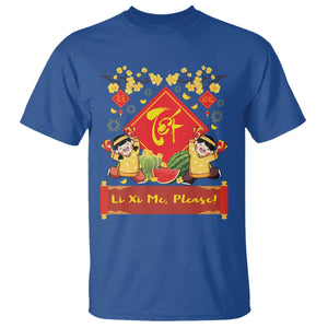 Funny Tet Vietnamese New Year 2025 T Shirt Li Xi Me Please Viet Holiday TS11 Royal Blue Print Your Wear