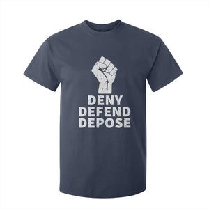 Deny Defend Depose T Shirt For Kid Vintage Hand Fist TS11 Navy Print Your Wear