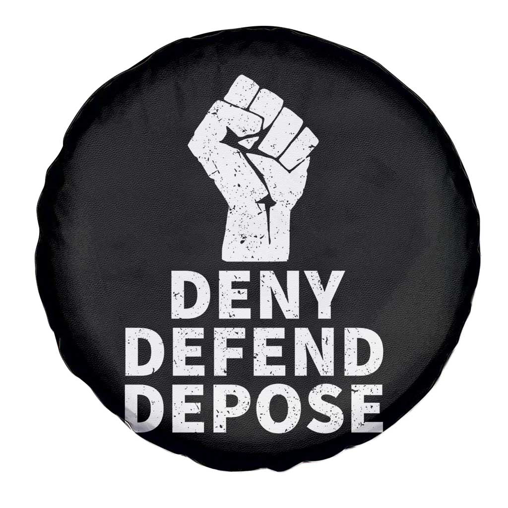 Deny Defend Depose Spare Tire Cover Vintage Hand Fist TS11 Print Your Wear