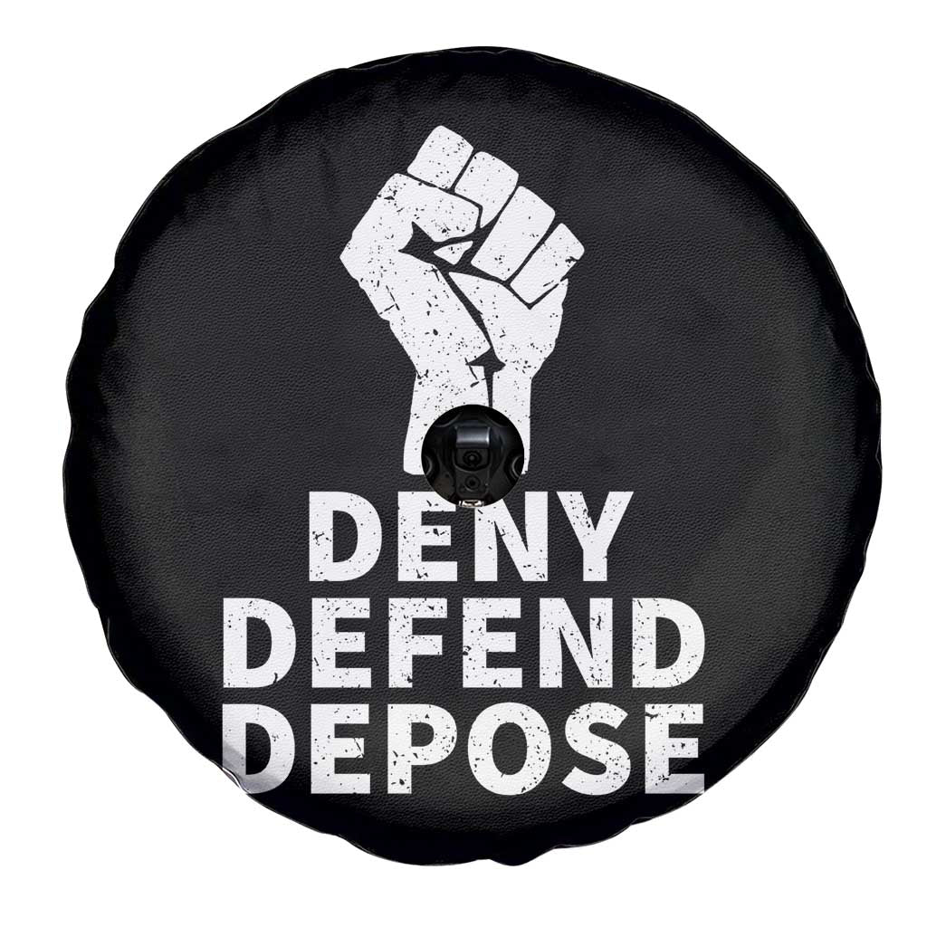 Deny Defend Depose Spare Tire Cover Vintage Hand Fist TS11 Print Your Wear