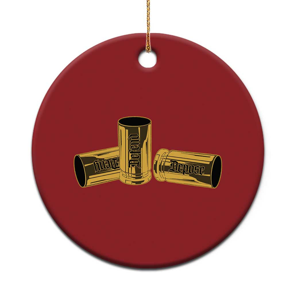 Deny Defend Depose Christmas Ornament Vintage Bullet Shells TS11 Print Your Wear