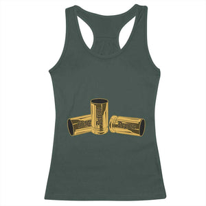 Deny Defend Depose Racerback Tank Top Vintage Bullet Shells TS11 Dark Forest Green Print Your Wear
