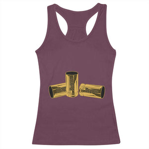 Deny Defend Depose Racerback Tank Top Vintage Bullet Shells TS11 Maroon Print Your Wear