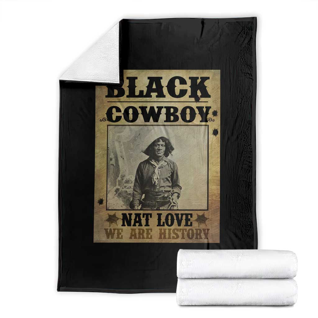 Black Cowboy Nat Love Throw Blanket Black History Month TS11 Black Print Your Wear