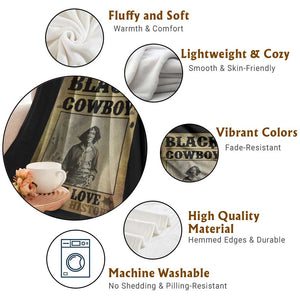 Black Cowboy Nat Love Throw Blanket Black History Month TS11 Print Your Wear