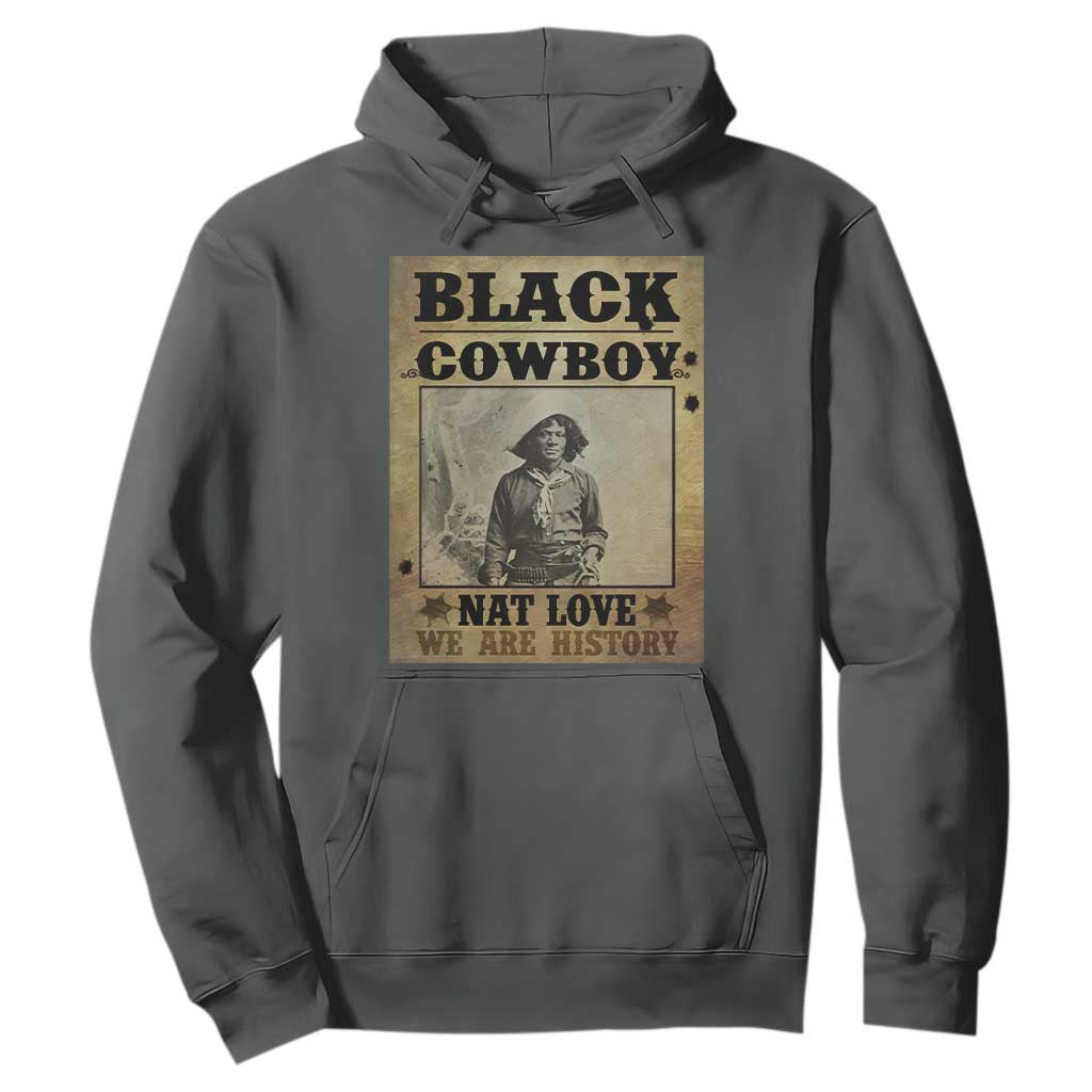 Black Cowboy Nat Love Hoodie Black History Month TS11 Dark Heather Print Your Wear