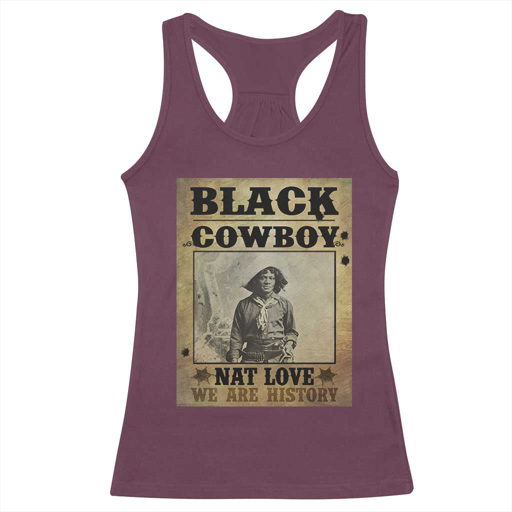 Black Cowboy Nat Love Racerback Tank Top Black History Month TS11 Maroon Print Your Wear