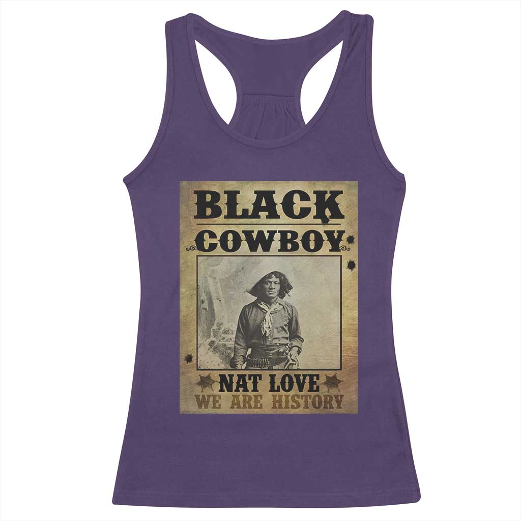 Black Cowboy Nat Love Racerback Tank Top Black History Month TS11 Purple Print Your Wear