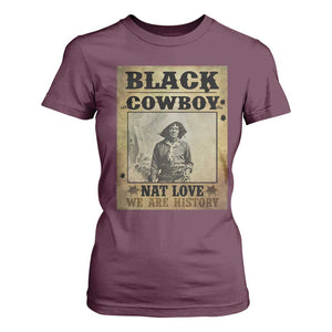 Black Cowboy Nat Love T Shirt For Women Black History Month TS11 Maroon Print Your Wear