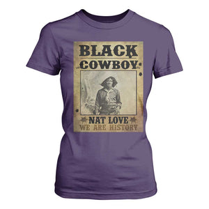 Black Cowboy Nat Love T Shirt For Women Black History Month TS11 Purple Print Your Wear