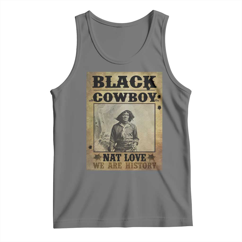 Black Cowboy Nat Love Tank Top Black History Month TS11 Black Heather Print Your Wear
