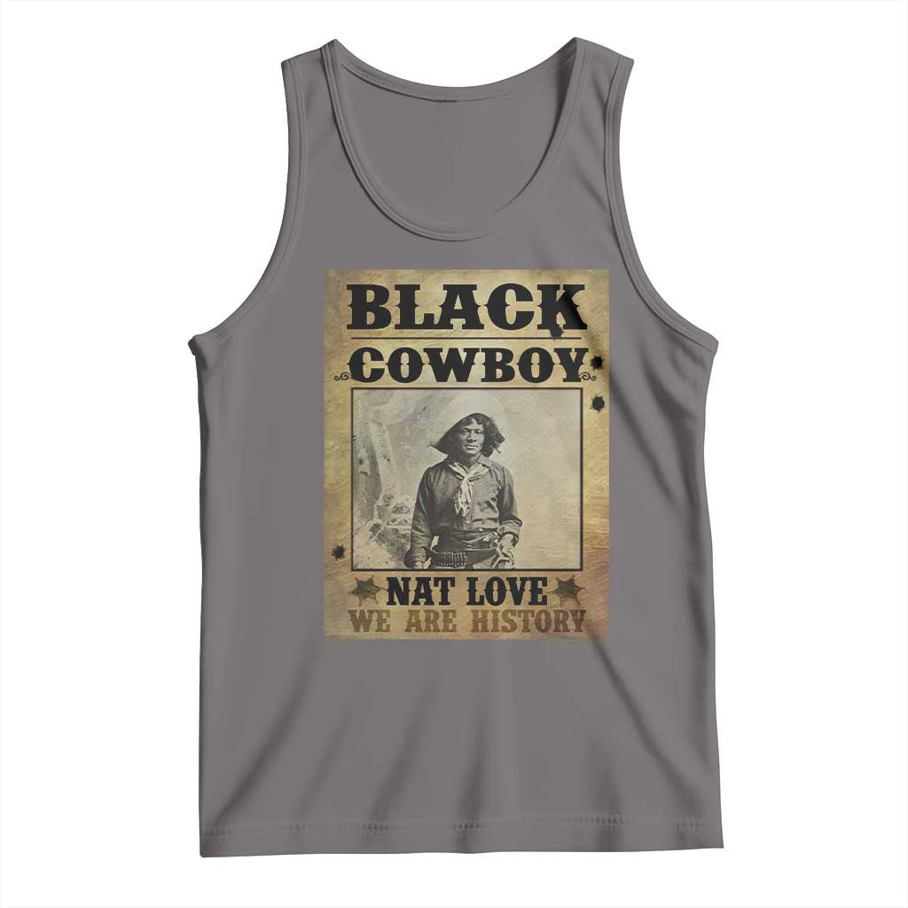 Black Cowboy Nat Love Tank Top Black History Month TS11 Deep Heather Print Your Wear