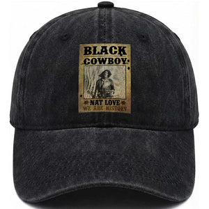 Black Cowboy Nat Love Washed Cotton Baseball Cap Black History Month