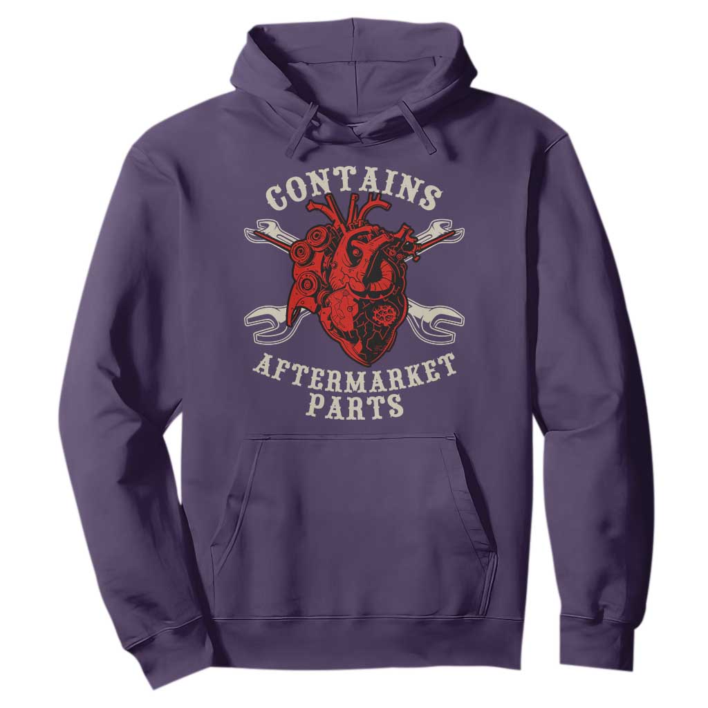 Funny Heart Surgery Hoodie Contains Aftermarket Parts TS11 Purple Print Your Wear