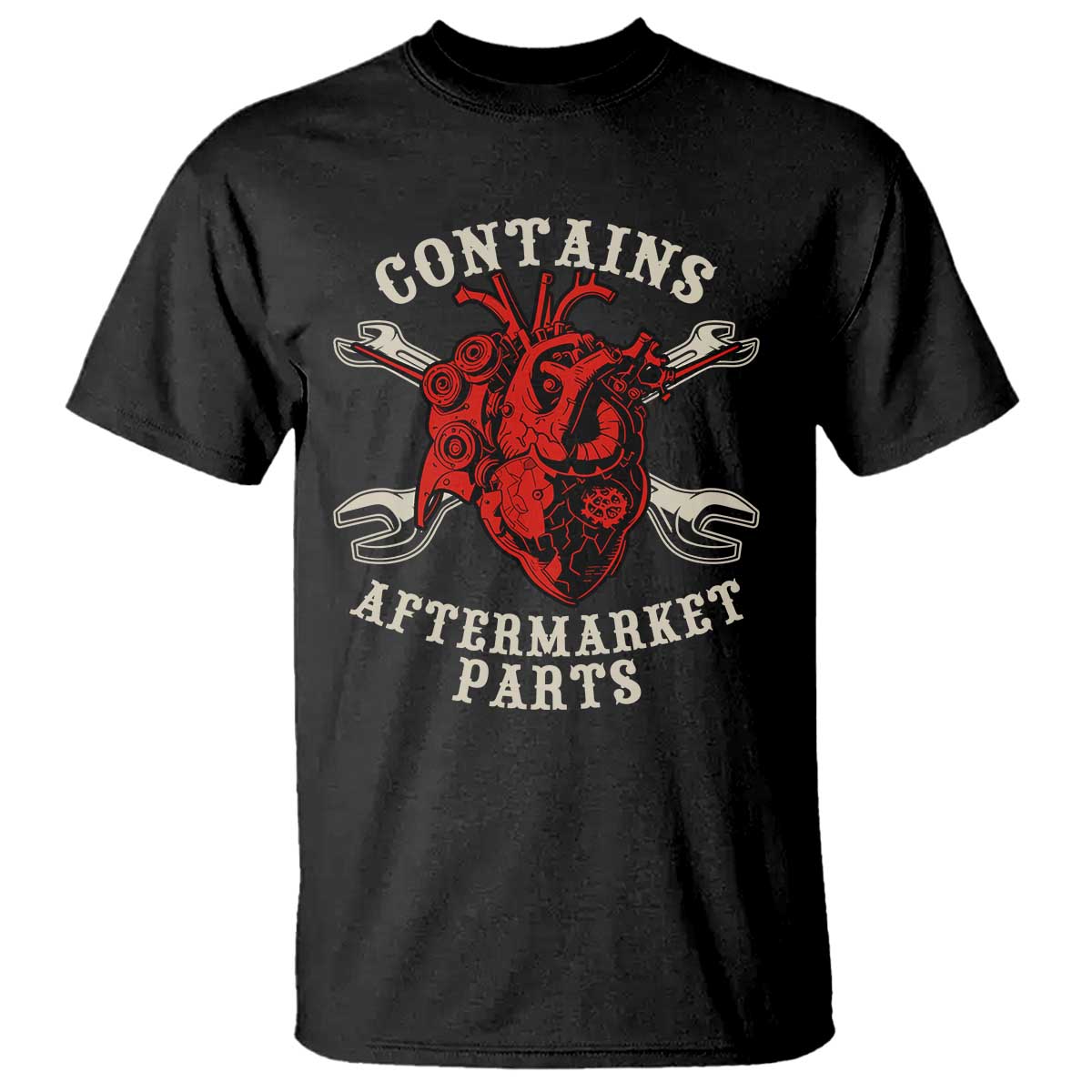 Funny Heart Surgery T Shirt Contains Aftermarket Parts TS11 Black Print Your Wear
