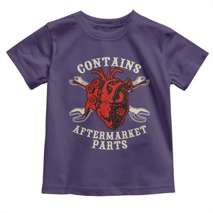 Funny Heart Surgery Toddler T Shirt Contains Aftermarket Parts TS11 Purple Print Your Wear