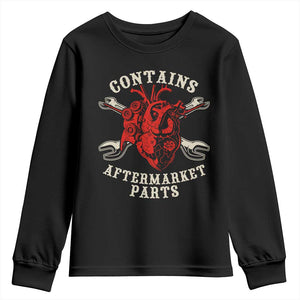Funny Heart Surgery Youth Sweatshirt Contains Aftermarket Parts TS11 Black Print Your Wear
