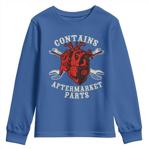 Funny Heart Surgery Youth Sweatshirt Contains Aftermarket Parts TS11 Royal Blue Print Your Wear